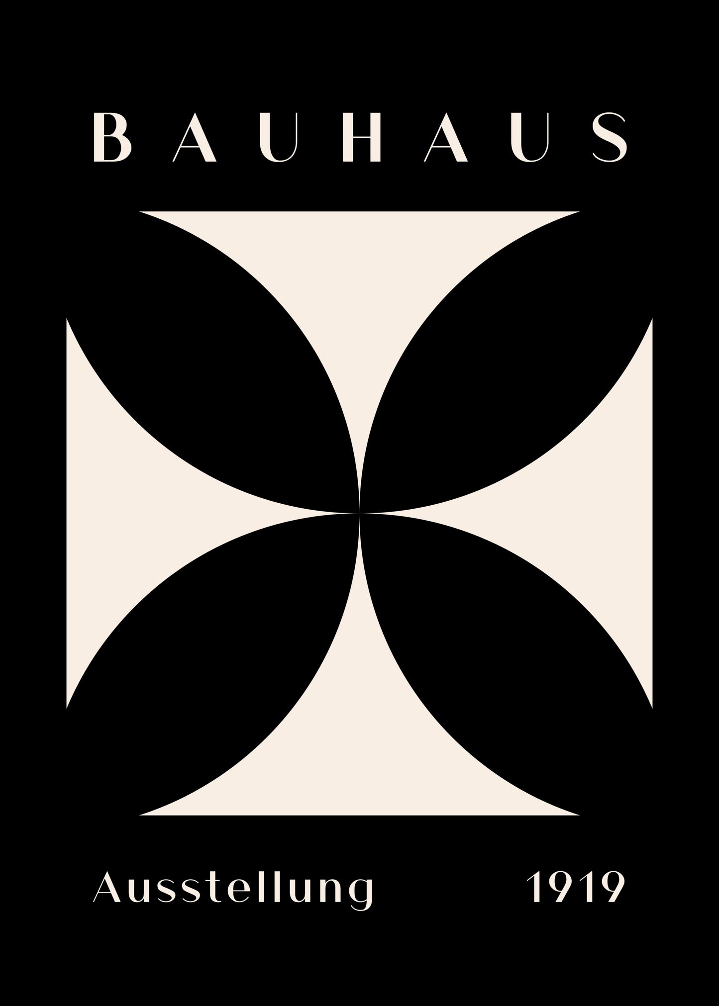 Bauhaus Black Minimal Flower
