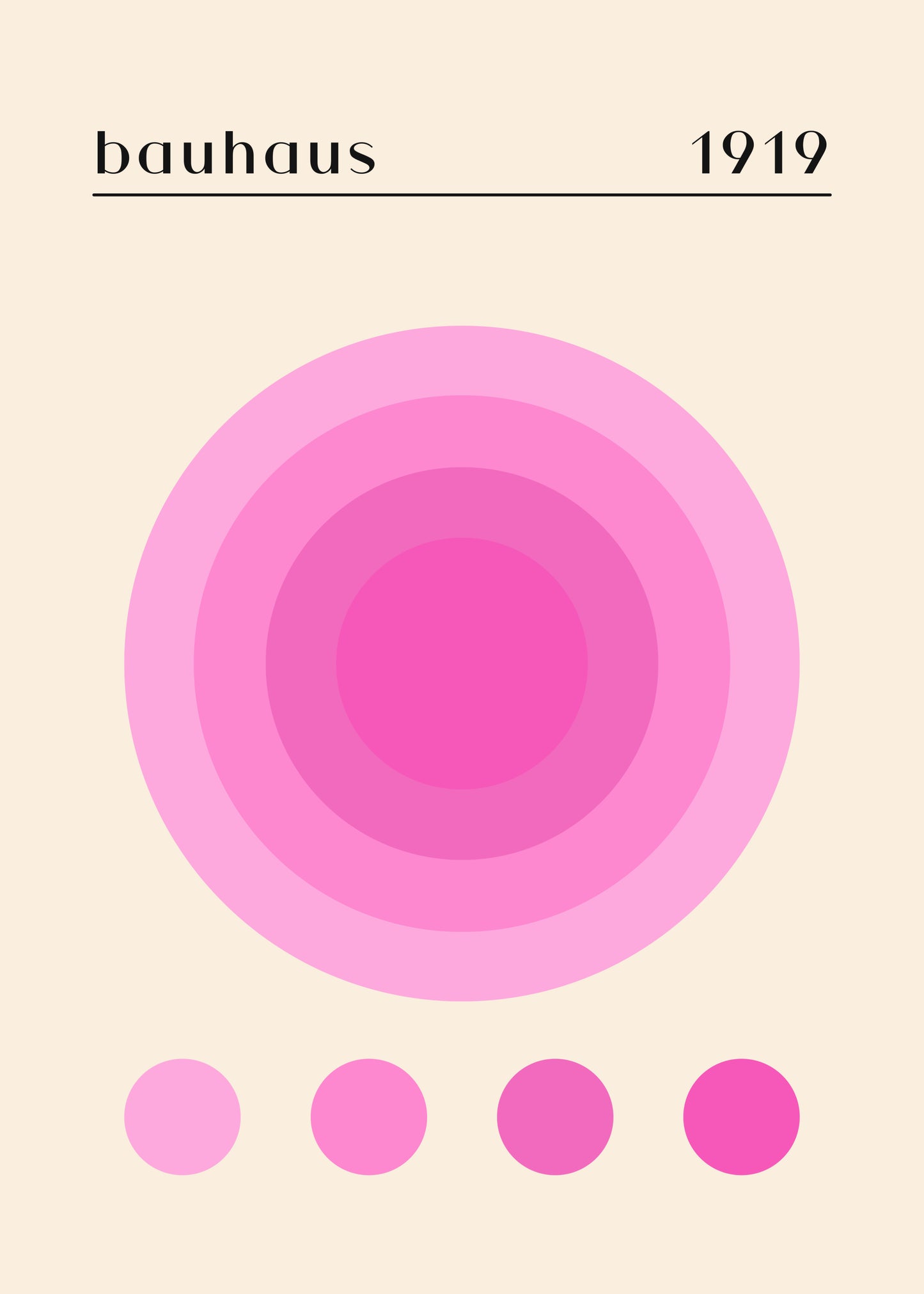 Bauhaus Pink Circle Gradient
