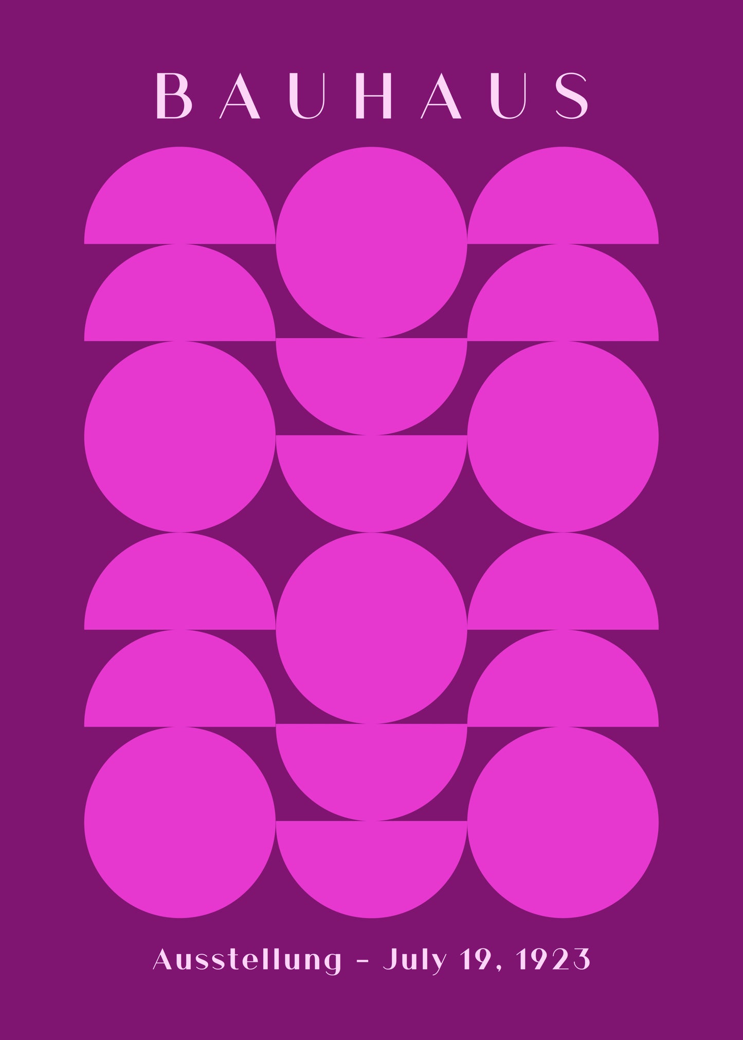 Bauhaus Purple Geometric Pattern