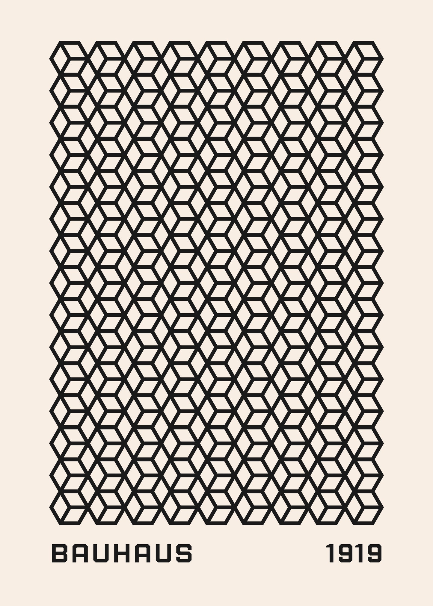Bauhaus Geometric Texture Print