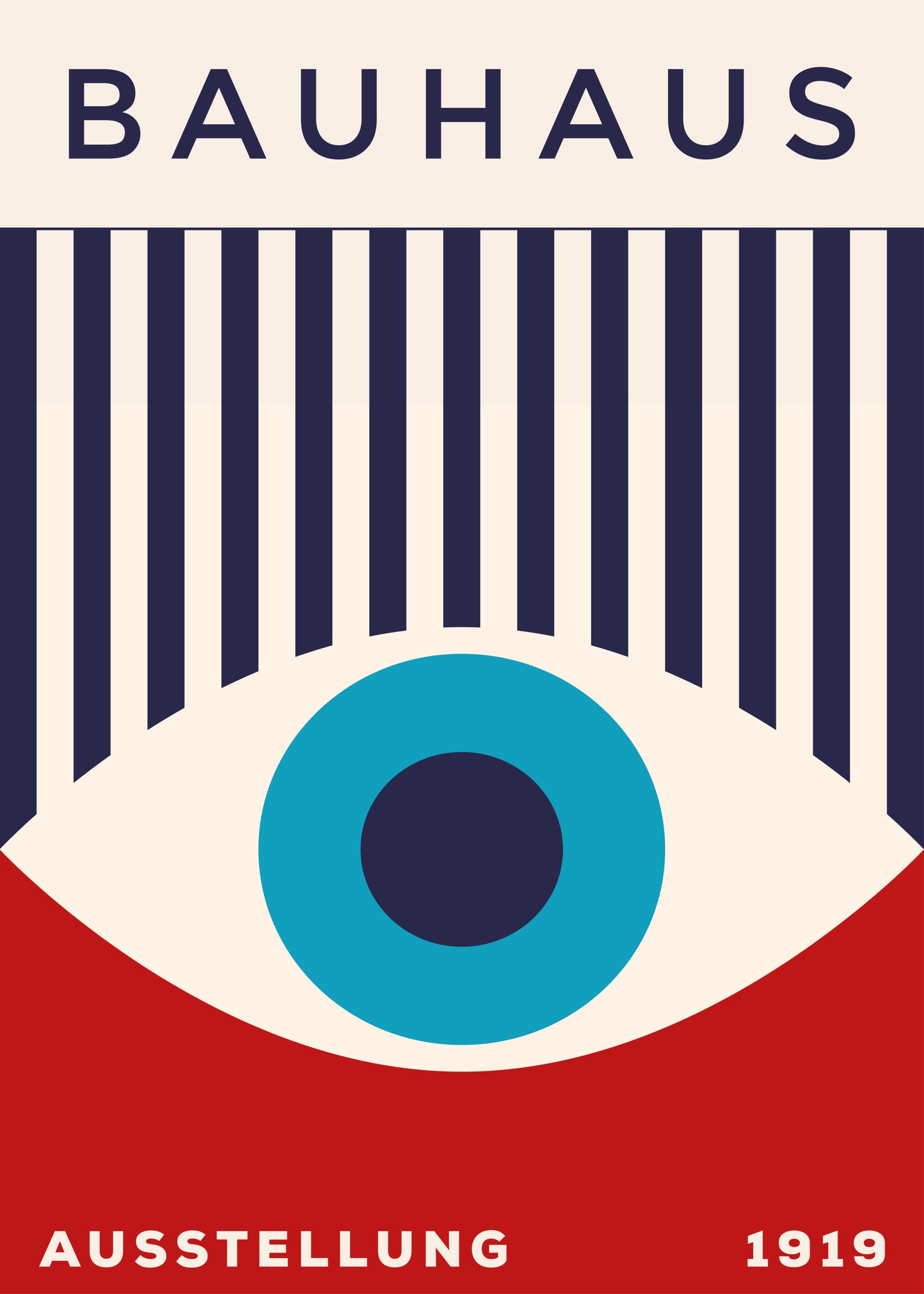 Bauhaus Eye Geometry Poster