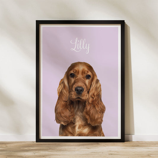 Minimalistinis augintinio plakatas