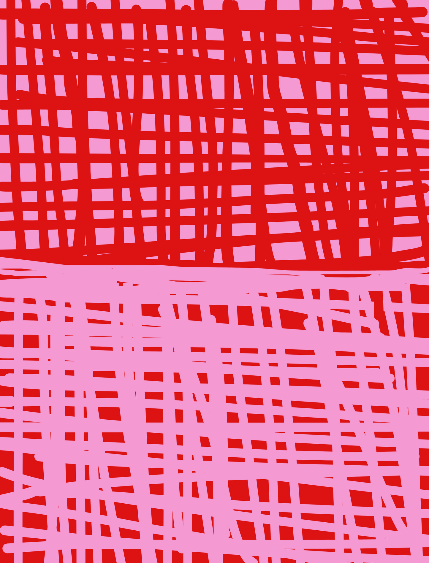 Geometric Red Abstract Art with bold crimson and burgundy modern shapes
