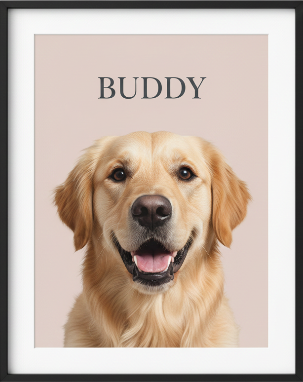 Minimalistinis augintinio plakatas