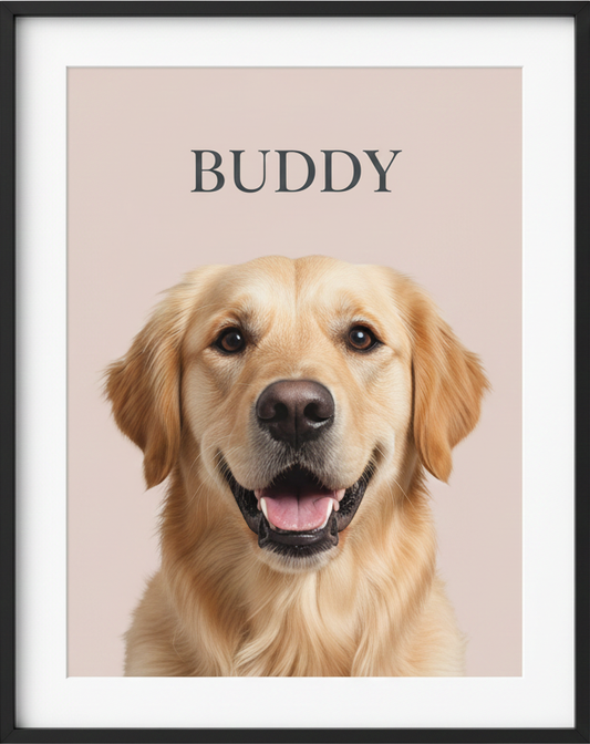 Minimalistinis augintinio plakatas