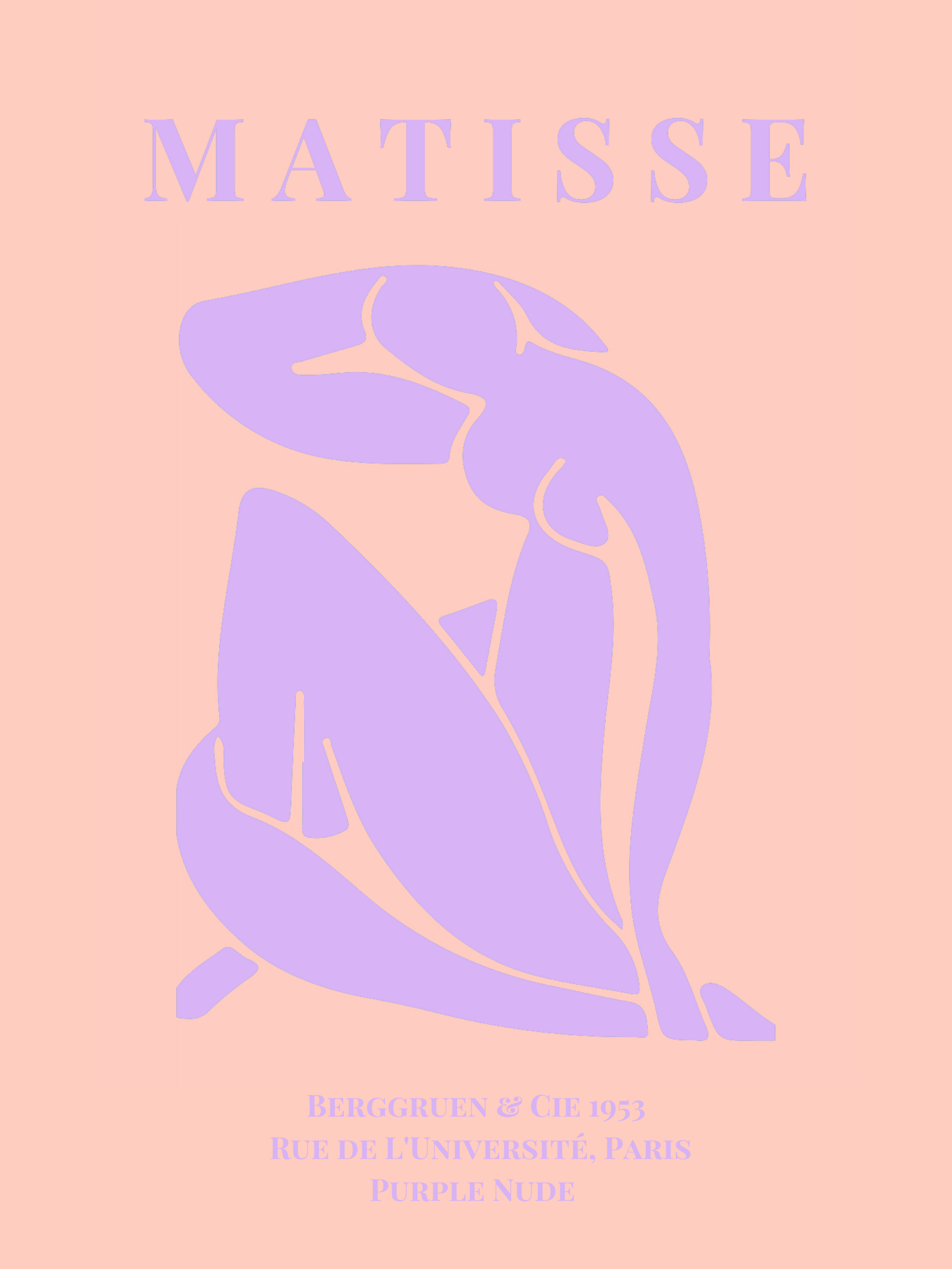 Elegant Lavender Nude Print with a minimalist line art silhouette and lavender watercolor accents