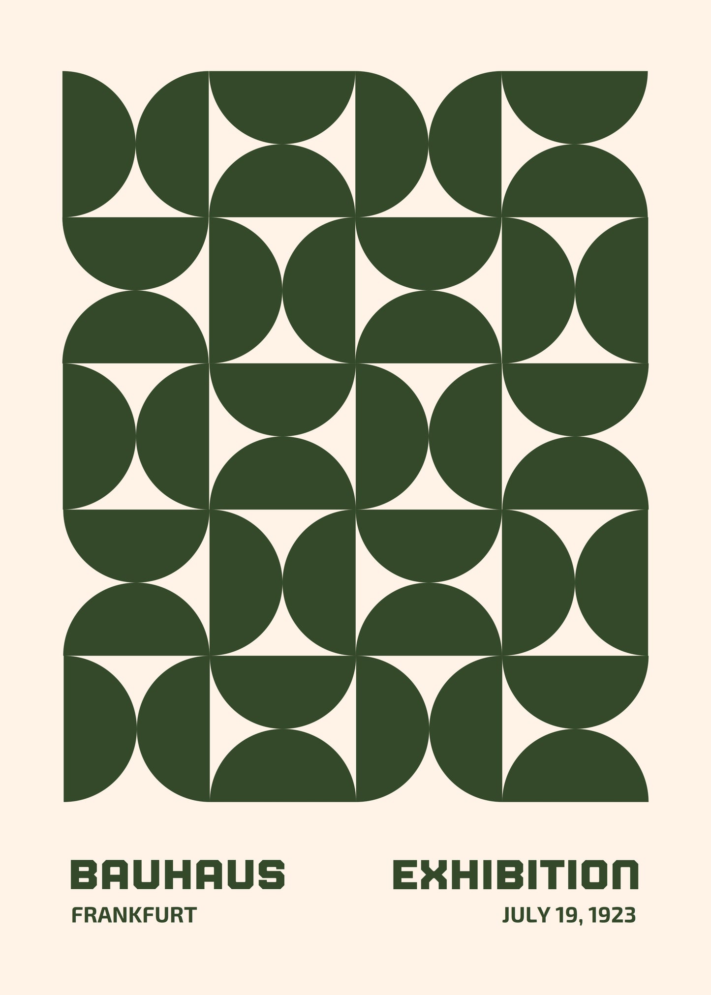 Bauhaus Green Pattern Rhythm