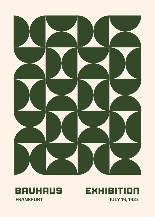Bauhaus Green Pattern Rhythm