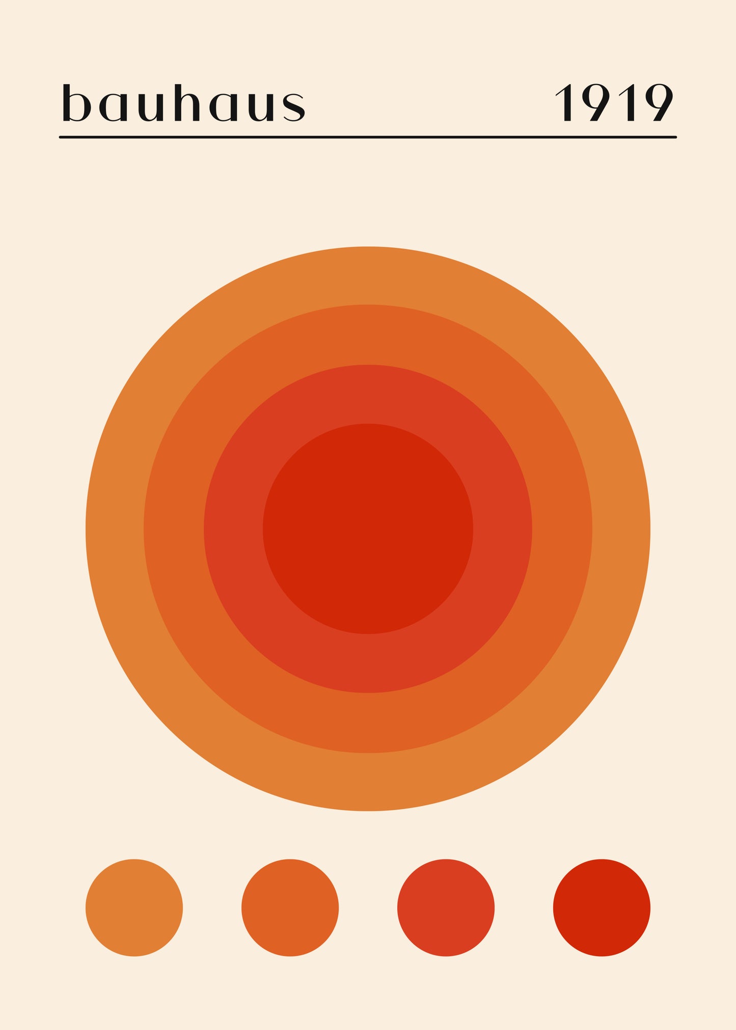 Bauhaus Warm Circle Composition