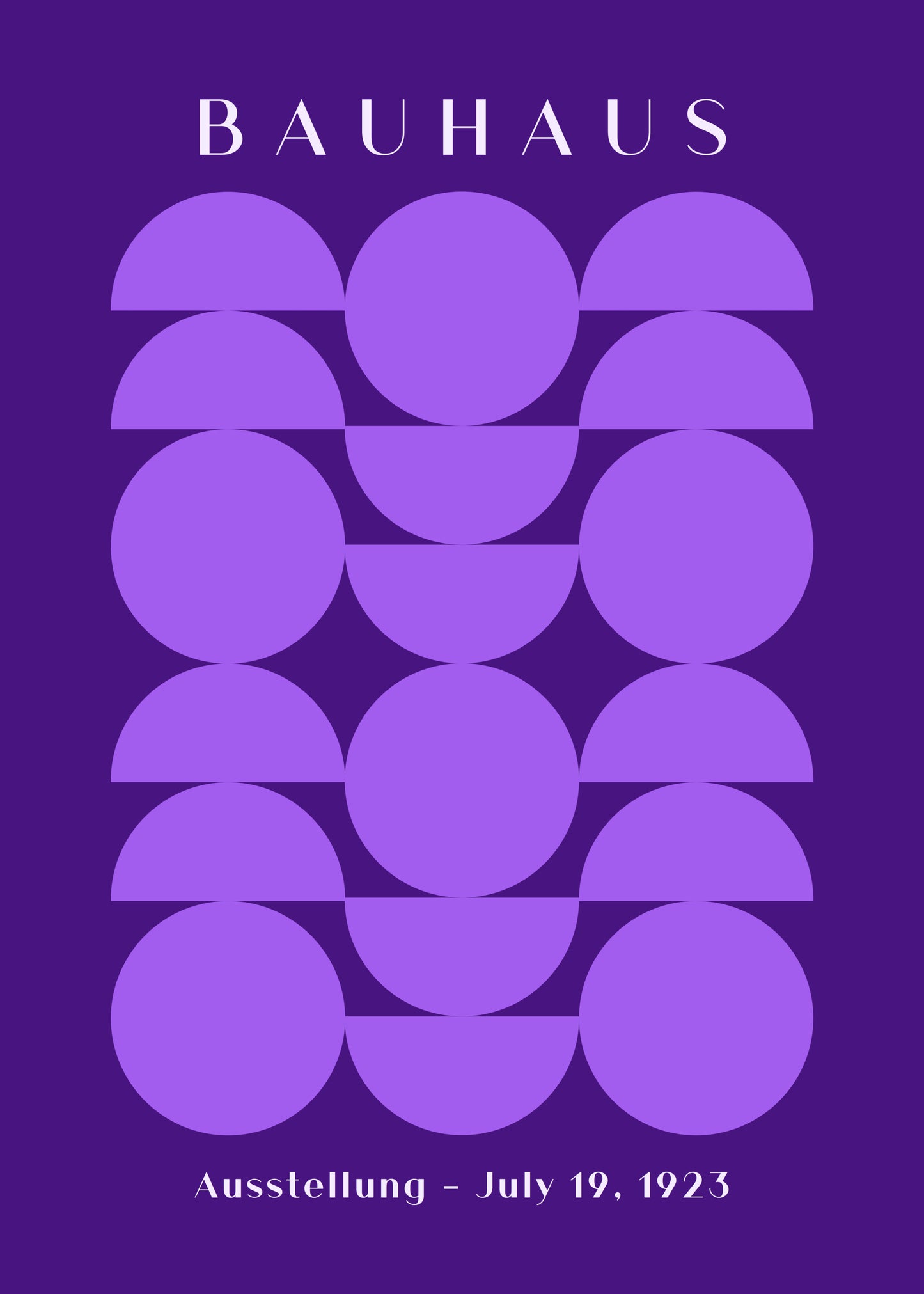 Bauhaus Purple Circle Pattern