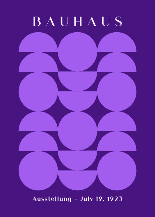 Bauhaus Purple Circle Pattern
