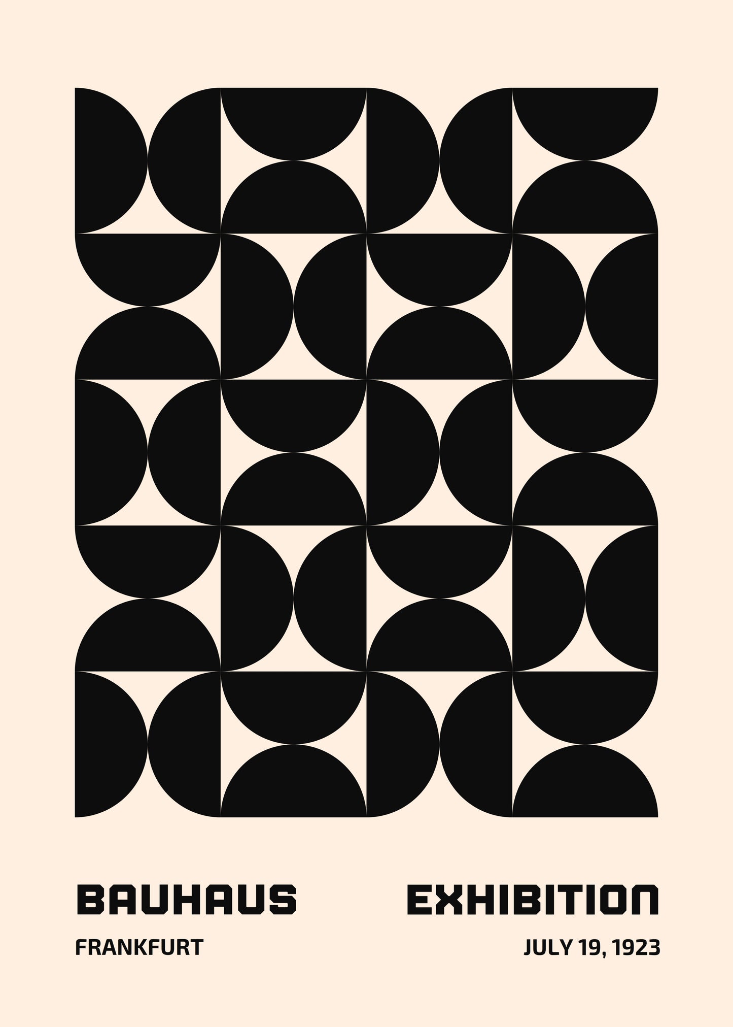 Bauhaus Black Geometric Grid