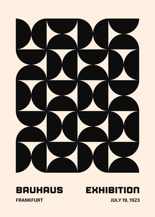 Bauhaus Black Geometric Grid