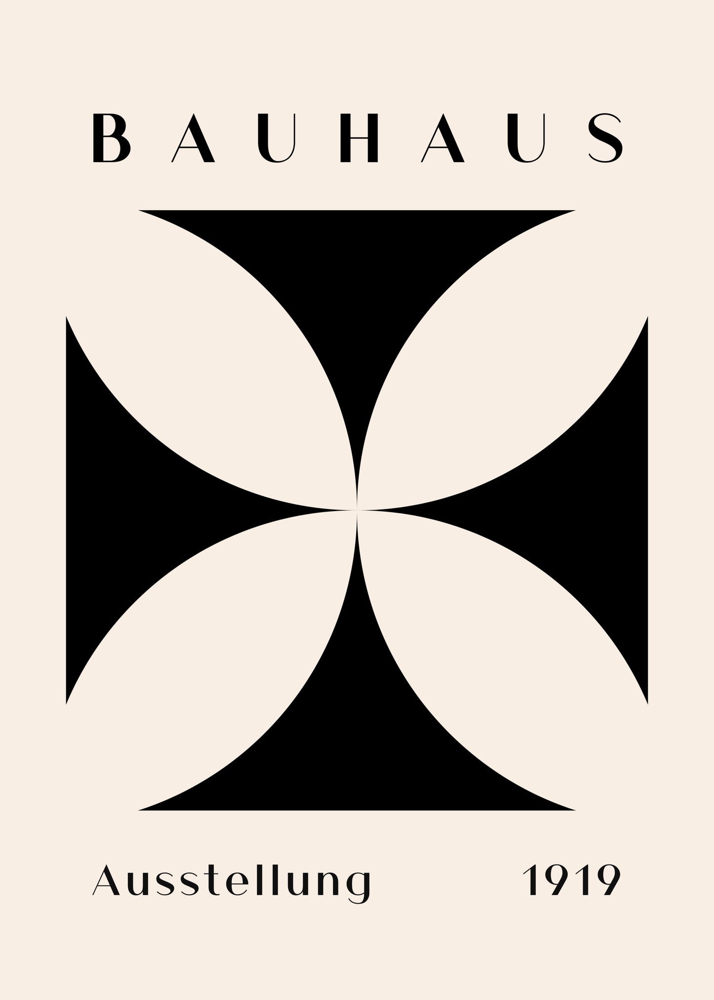 Bauhaus Black Floral Geometry