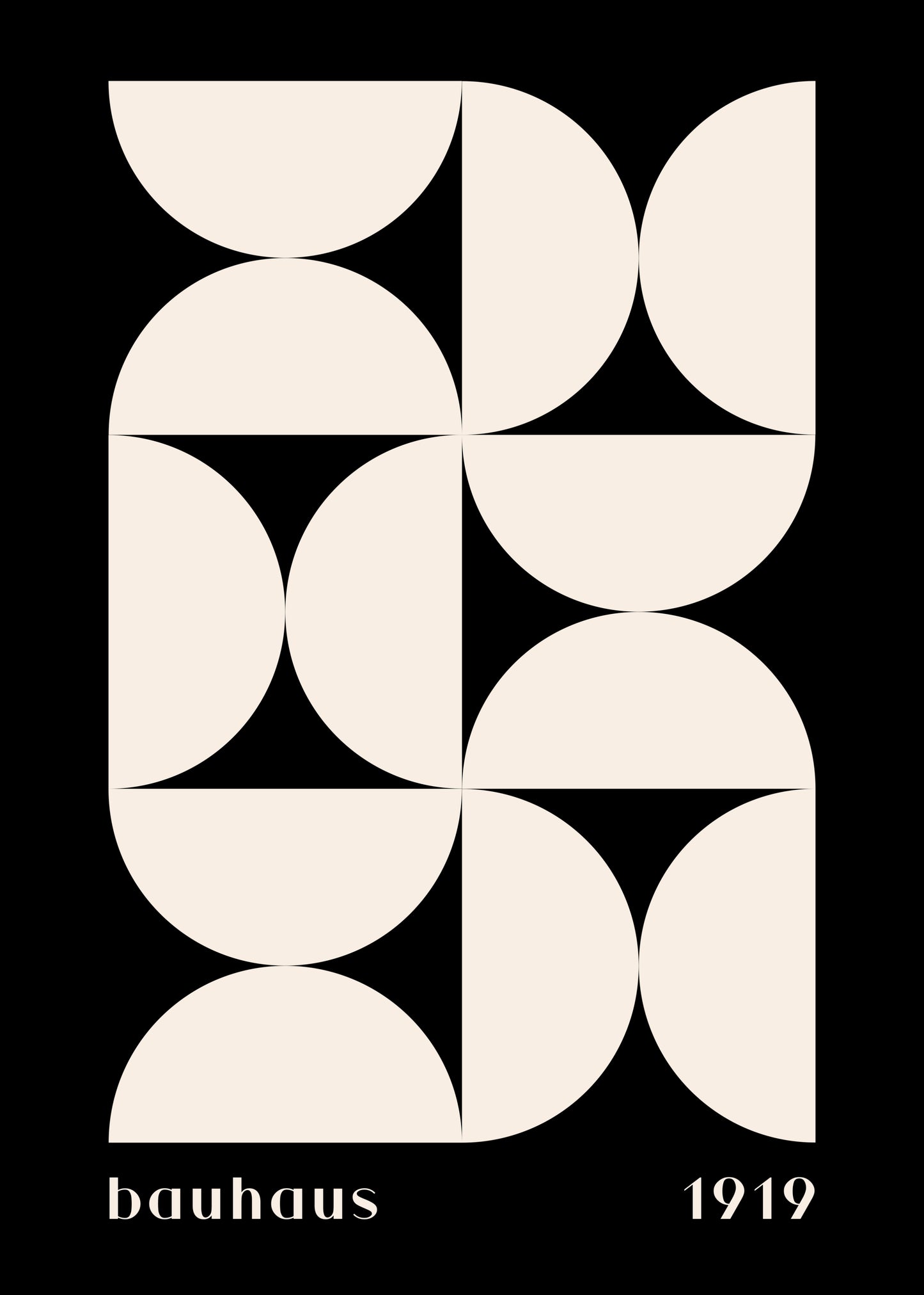 Bauhaus Ivory Geometric Pattern