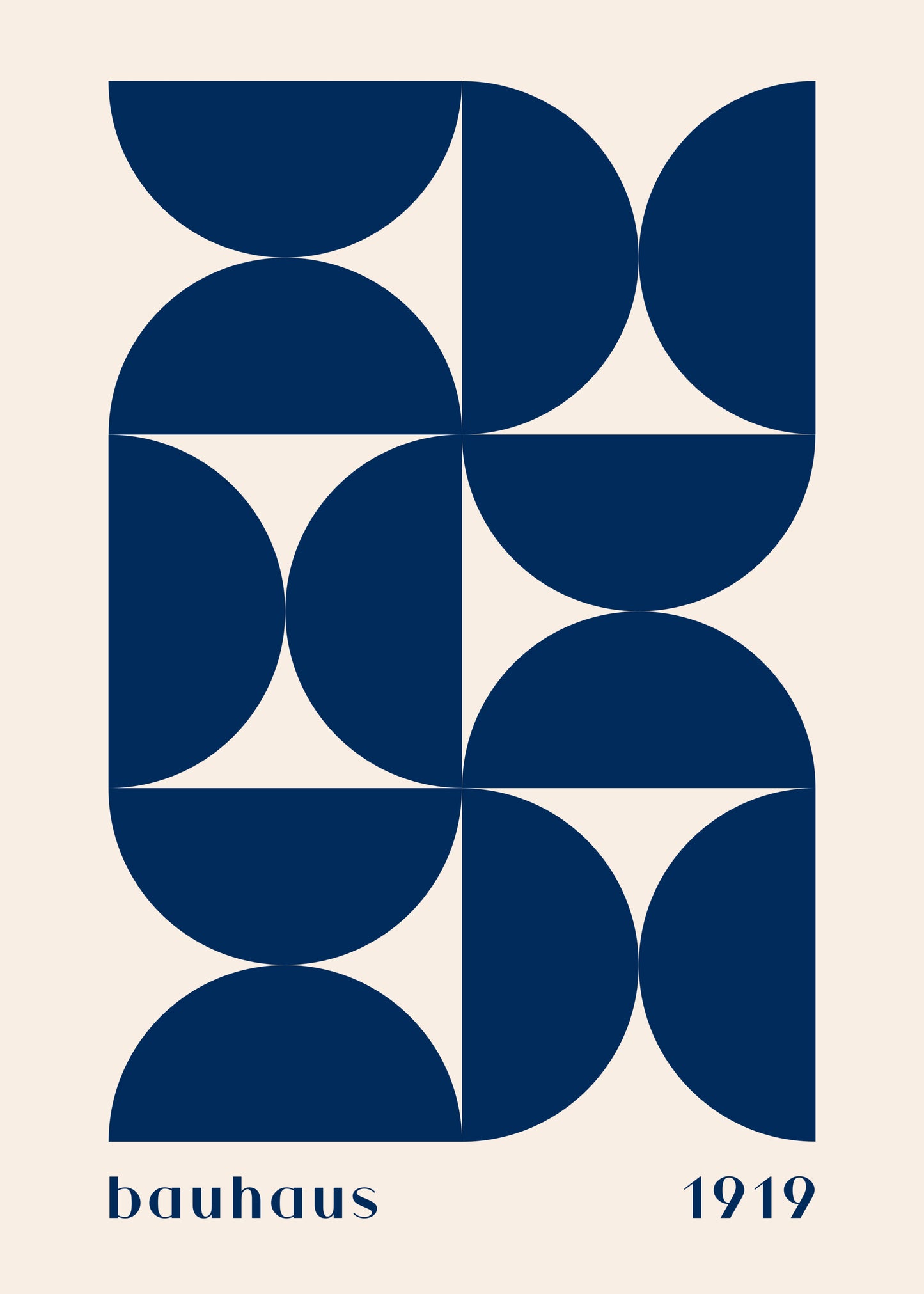 Bauhaus Blue Geometric Blocks