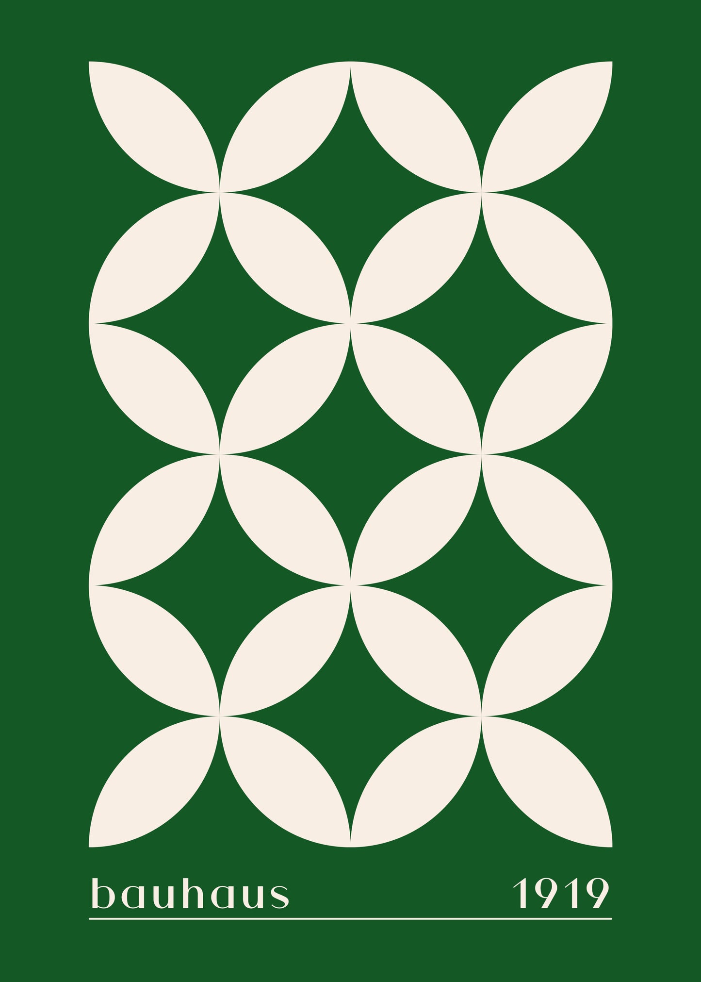 Bauhaus Green Modular Pattern