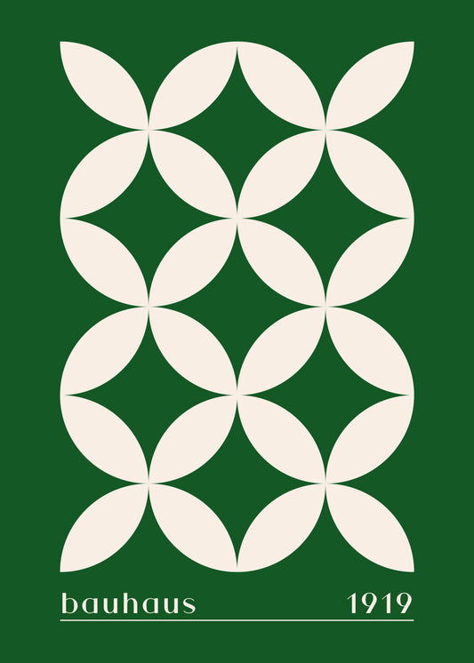 Bauhaus Green Modular Pattern