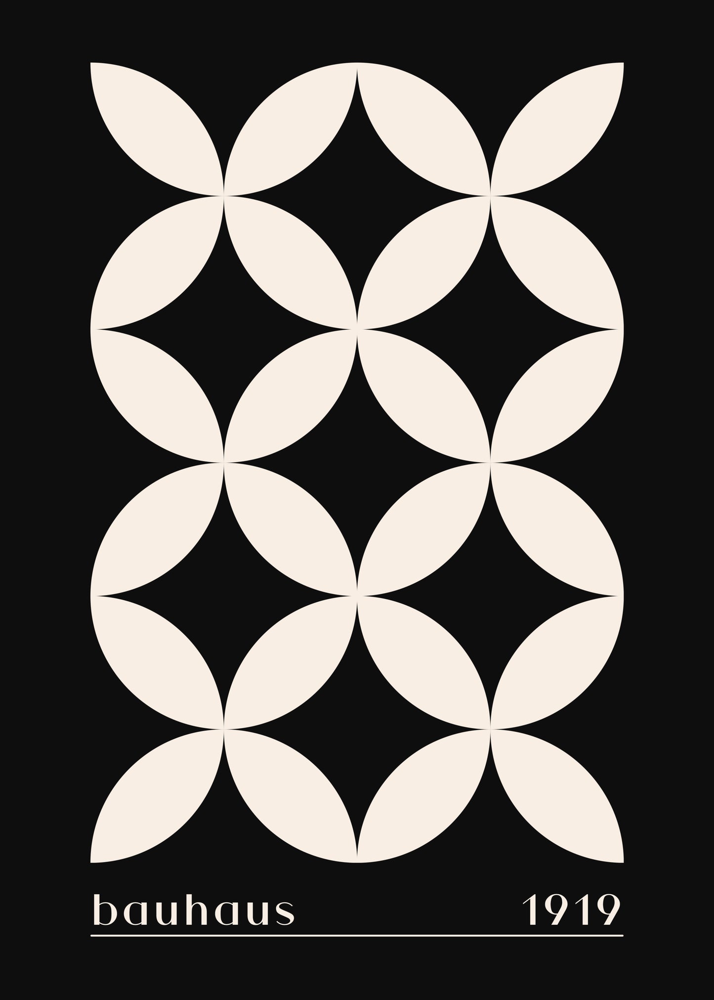 Bauhaus Black Circle Grid