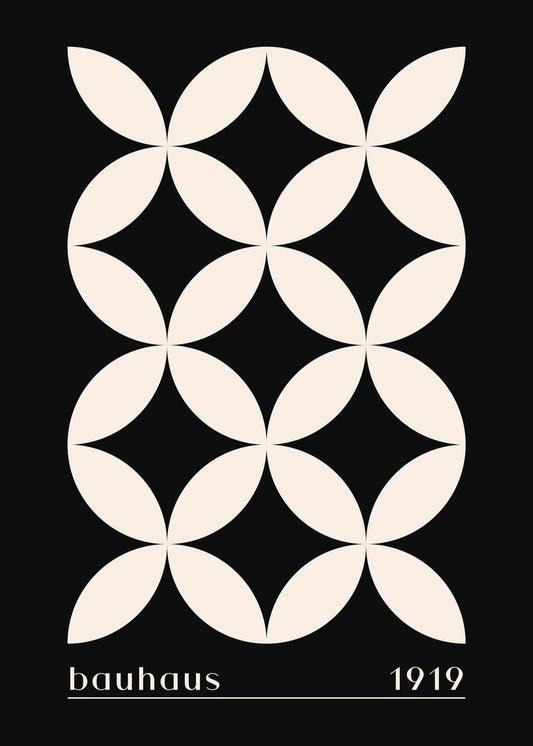 Bauhaus Black Circle Grid
