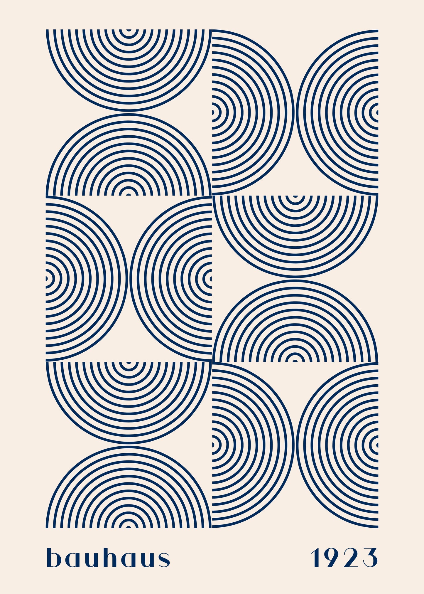 Bauhaus Blue Line Waves