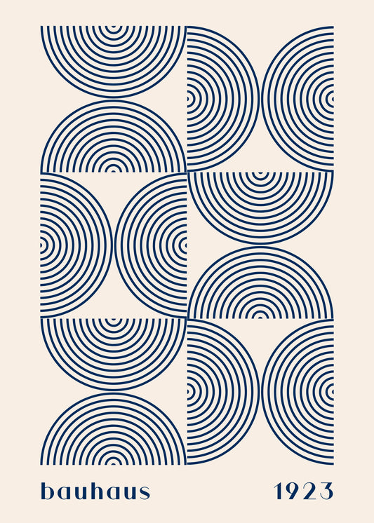 Bauhaus Blue Line Waves