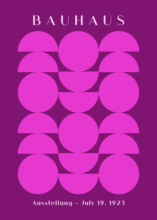 Bauhaus Purple Geometric Pattern