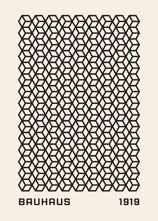Bauhaus Geometric Texture Print