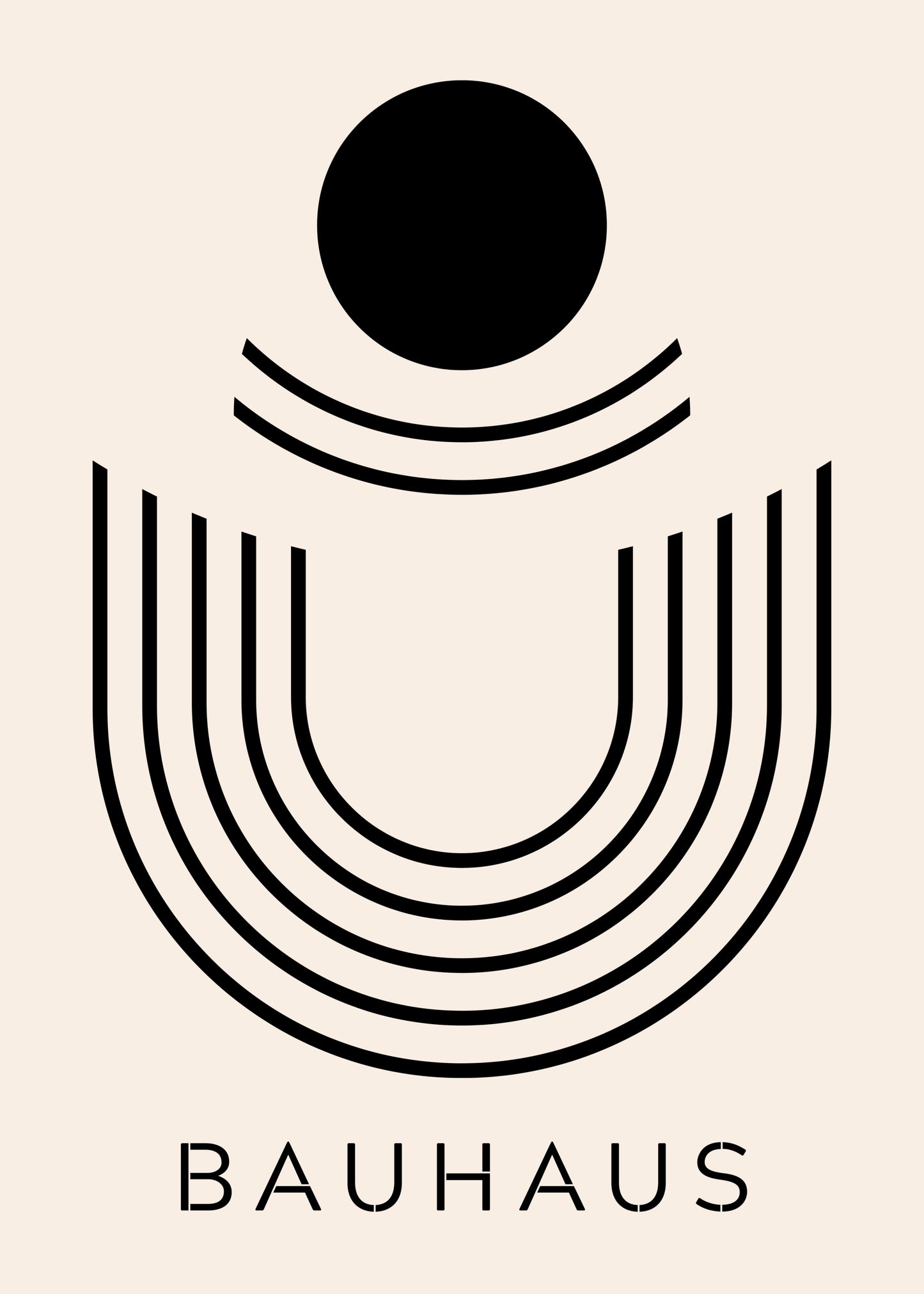 Bauhaus Minimal Line Figure