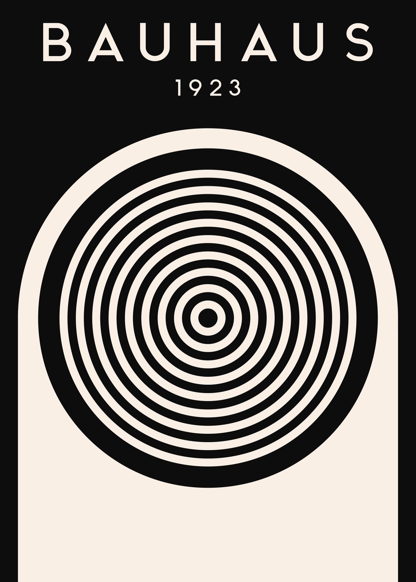 Bauhaus Black Circle Poster