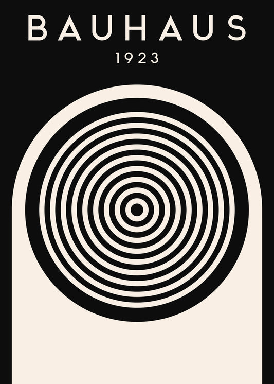 Bauhaus Black Circle Poster