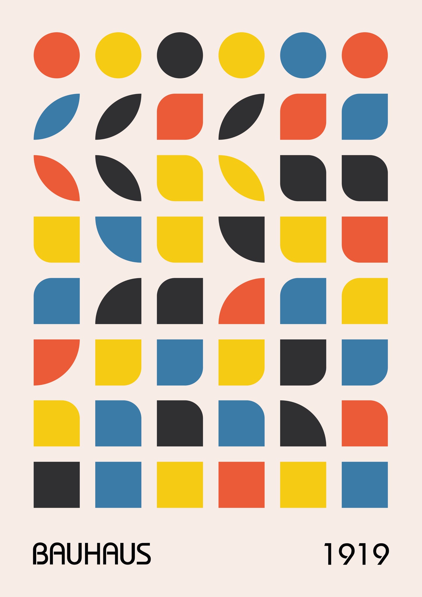 Bauhaus Color Tile Composition